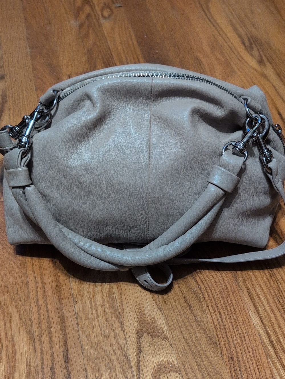New Vince Camuto Buttery Soft Taupe Shoulder Bag Clutch